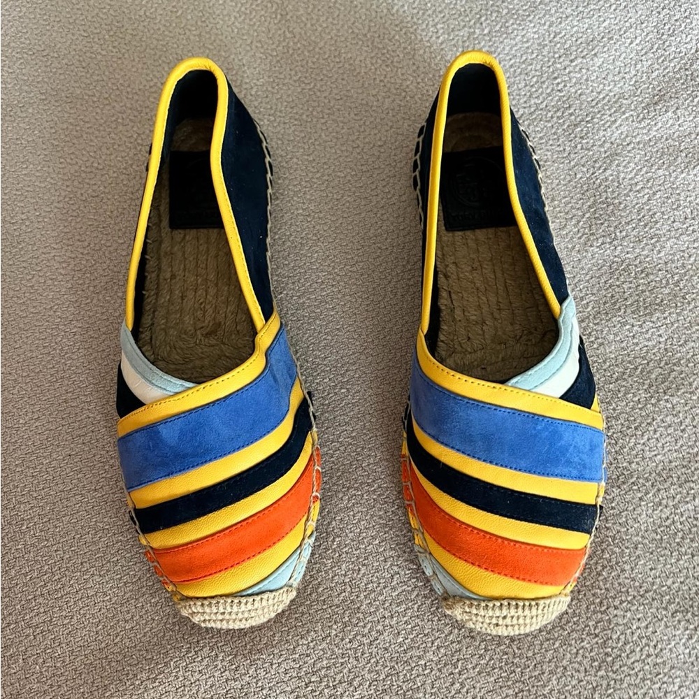 Tory Burch Maisie Espadrille Women’s Leather Shoes Multi-Colored - Size 5.5